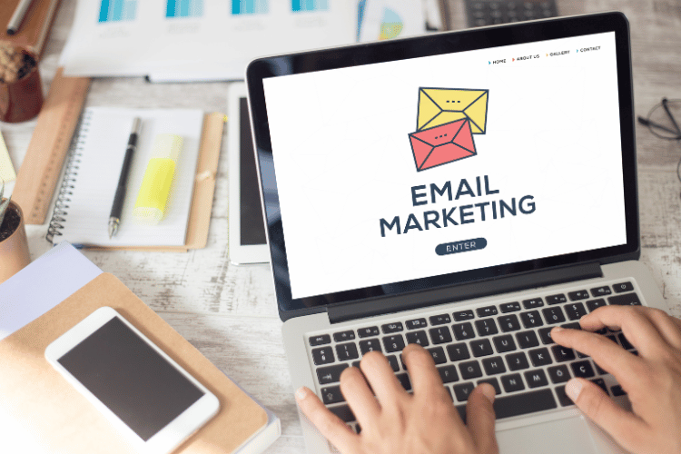 Laptop and coffee on a desk